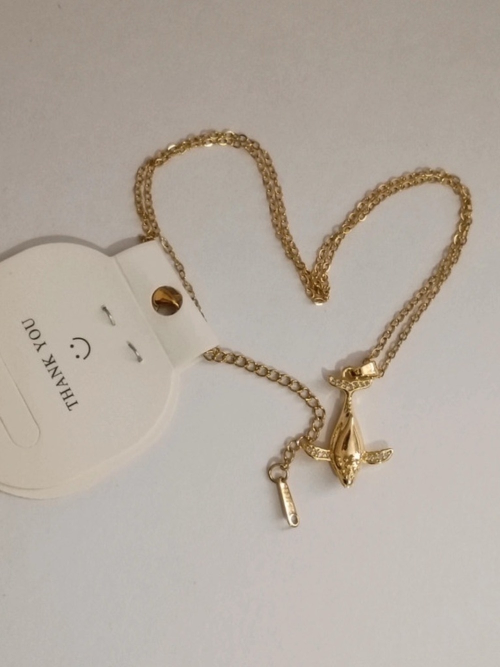 Gold Whale Pendant Necklace - Elegant Women Jewelry